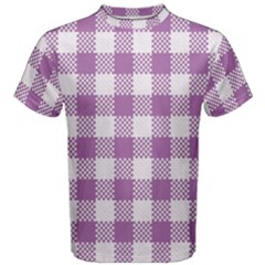 Plaid Pattern Men s Cotton Tee by ValentinaDesign