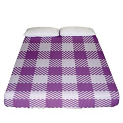 Plaid Pattern Fitted Sheet (queen Size) by ValentinaDesign