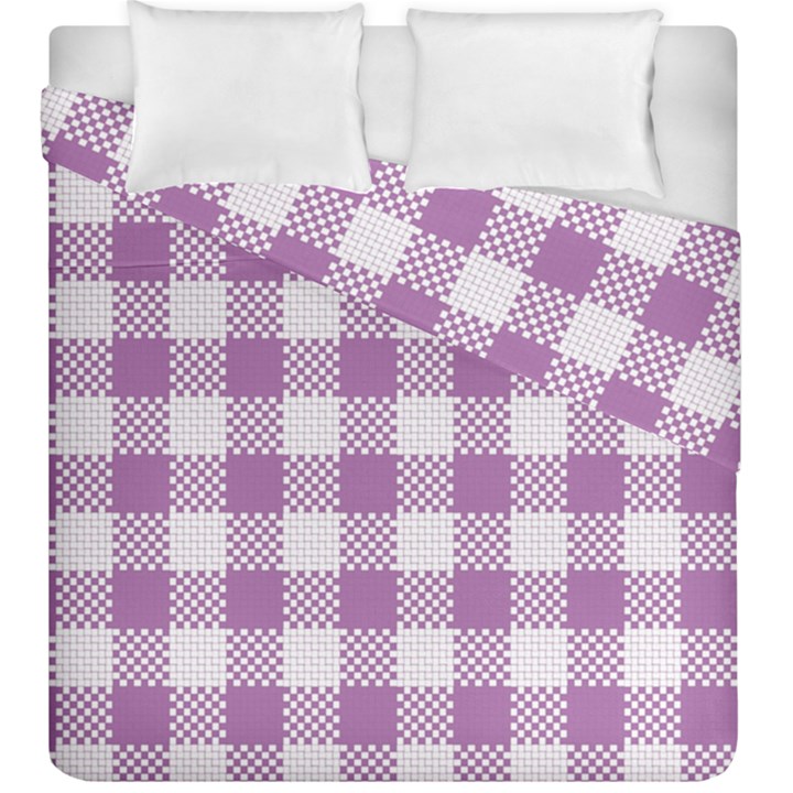 Plaid pattern Duvet Cover Double Side (King Size)