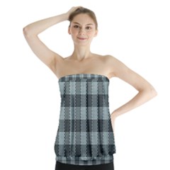 Plaid Pattern Strapless Top by ValentinaDesign