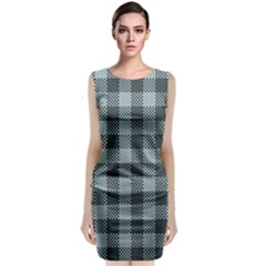 Plaid Pattern Sleeveless Velvet Midi Dress by ValentinaDesign