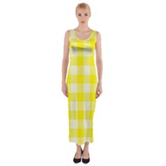 Plaid Pattern Fitted Maxi Dress by ValentinaDesign