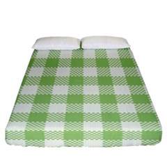 Plaid Pattern Fitted Sheet (california King Size) by ValentinaDesign