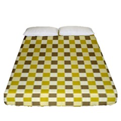 Plaid Pattern Fitted Sheet (queen Size) by ValentinaDesign