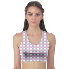 Plaid Pattern Sports Bra by ValentinaDesign