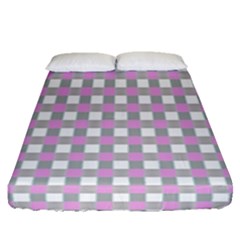 Plaid Pattern Fitted Sheet (queen Size) by ValentinaDesign