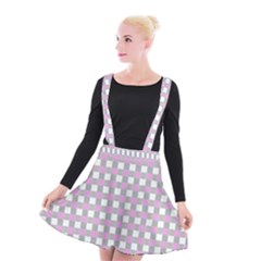 Plaid Pattern Suspender Skater Skirt