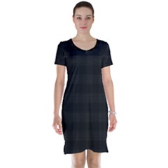 Plaid Pattern Short Sleeve Nightdress by ValentinaDesign