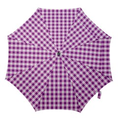 Plaid Pattern Hook Handle Umbrellas (large) by ValentinaDesign