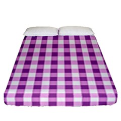 Plaid Pattern Fitted Sheet (queen Size) by ValentinaDesign