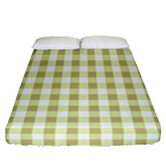 Plaid Pattern Fitted Sheet (queen Size) by ValentinaDesign