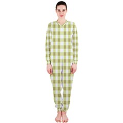 Plaid Pattern Onepiece Jumpsuit (ladies)  by ValentinaDesign