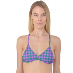 Plaid Pattern Reversible Tri Bikini Top by ValentinaDesign