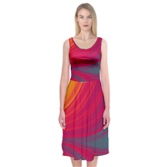 Colors Midi Sleeveless Dress by ValentinaDesign