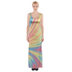 Colors Maxi Thigh Split Dress by ValentinaDesign