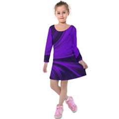 Colors Kids  Long Sleeve Velvet Dress by ValentinaDesign