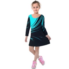 Colors Kids  Long Sleeve Velvet Dress by ValentinaDesign