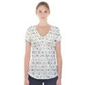 Abstract Shapes Pattern Short Sleeve Front Detail Top View1