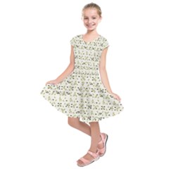 Abstract Shapes Pattern Kids  Short Sleeve Dress by dflcprintsclothing