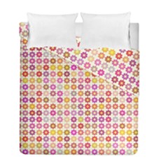 Multicolored Floral Pattern Duvet Cover Double Side (full/ Double Size) by linceazul