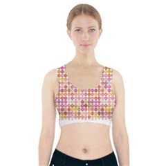 Multicolored Floral Pattern Sports Bra With Pocket