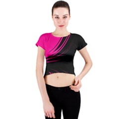 Colors Crew Neck Crop Top by ValentinaDesign