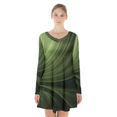 Colors Long Sleeve Velvet V-neck Dress by ValentinaDesign