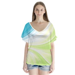 Colors Flutter Sleeve Top by ValentinaDesign