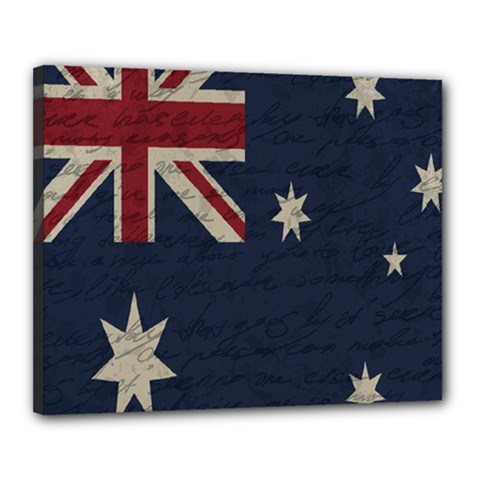 Vintage Australian Flag Canvas 20  X 16  by ValentinaDesign