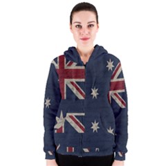 Vintage Australian Flag Women s Zipper Hoodie by ValentinaDesign