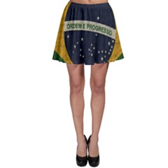 Vintage Flag - Brasil Skater Skirt by ValentinaDesign