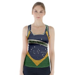 Vintage Flag - Brasil Racer Back Sports Top by ValentinaDesign