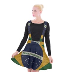 Vintage Flag - Brasil Suspender Skater Skirt