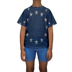 Vintage Flag - Eu Kids  Short Sleeve Swimwear