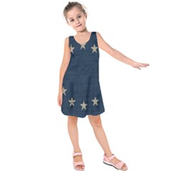 Vintage Flag - Eu Kids  Sleeveless Dress by ValentinaDesign