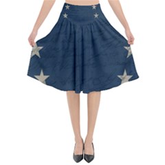 Vintage Flag - Eu Flared Midi Skirt