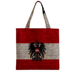 Vintage Flag - Austria Zipper Grocery Tote Bag by ValentinaDesign