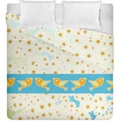 Birds And Daisies Duvet Cover Double Side (king Size) by linceazul