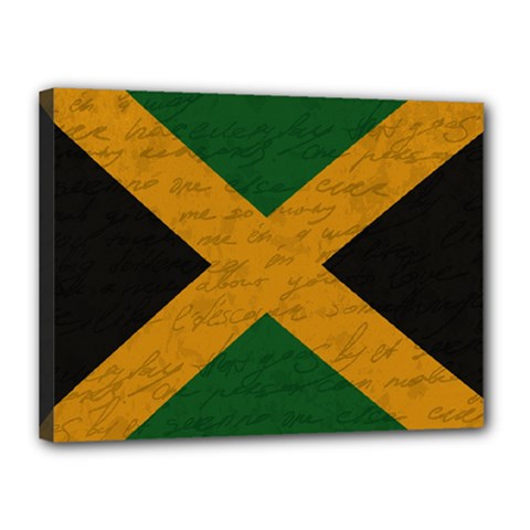 Vintage Flag - Jamaica Canvas 16  X 12  by ValentinaDesign