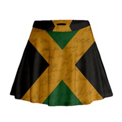 Vintage Flag - Jamaica Mini Flare Skirt by ValentinaDesign