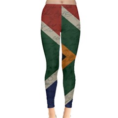 Vintage Flag - South Africa Leggings  by ValentinaDesign