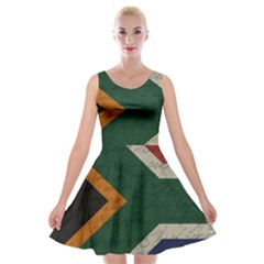 Vintage Flag - South Africa Velvet Skater Dress by ValentinaDesign