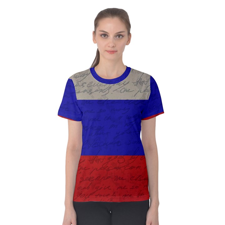 Vintage flag - Russia Women s Cotton Tee