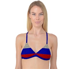 Vintage flag - Russia Reversible Tri Bikini Top