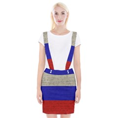 Vintage Flag - Russia Braces Suspender Skirt by ValentinaDesign