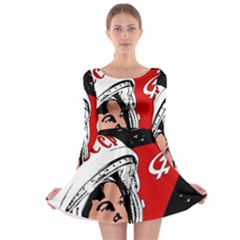 Valentina Tereshkova Long Sleeve Skater Dress by Valentinaart