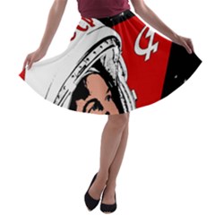 Valentina Tereshkova A-line Skater Skirt by Valentinaart