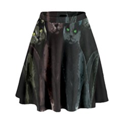 Cats High Waist Skirt by Valentinaart