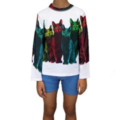 Cats Kids  Long Sleeve Swimwear by Valentinaart