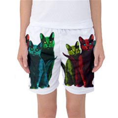 Cats Women s Basketball Shorts by Valentinaart